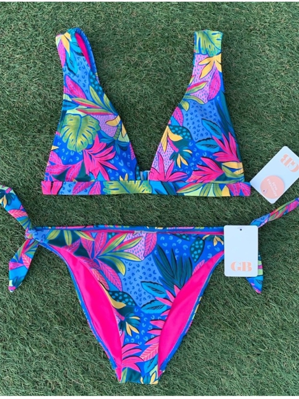 Gianni Bini Tropical Print Bikini Set